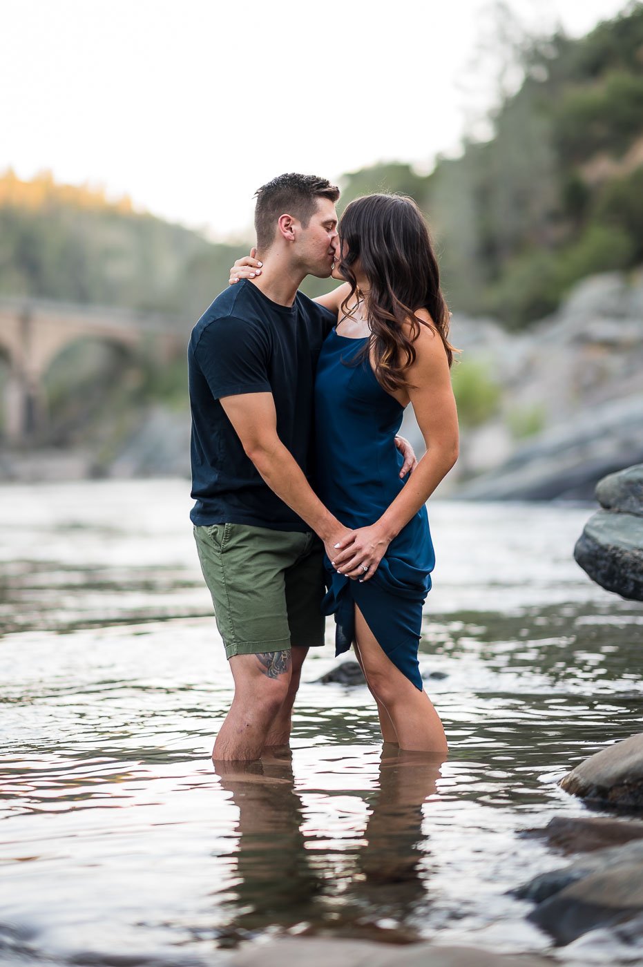 Engagement Photo Locations at Auburn SRA - wading