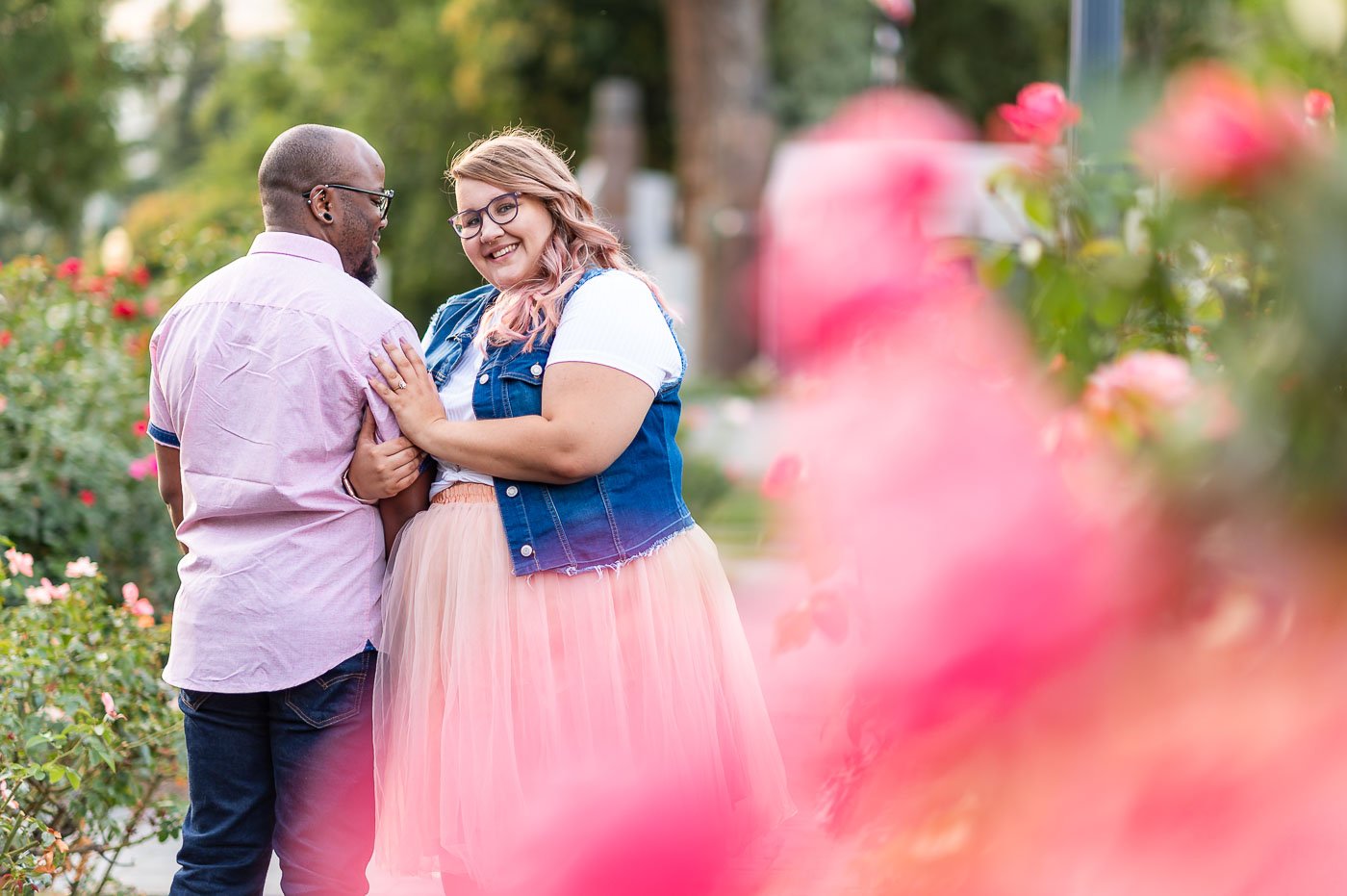 Engagement Photo Locations in Capitol Park - World Peace Rose Garden