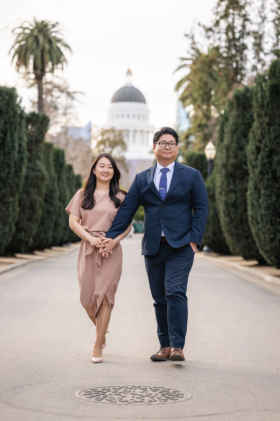 Engagement Photo Locations in Capitol Park - the dome