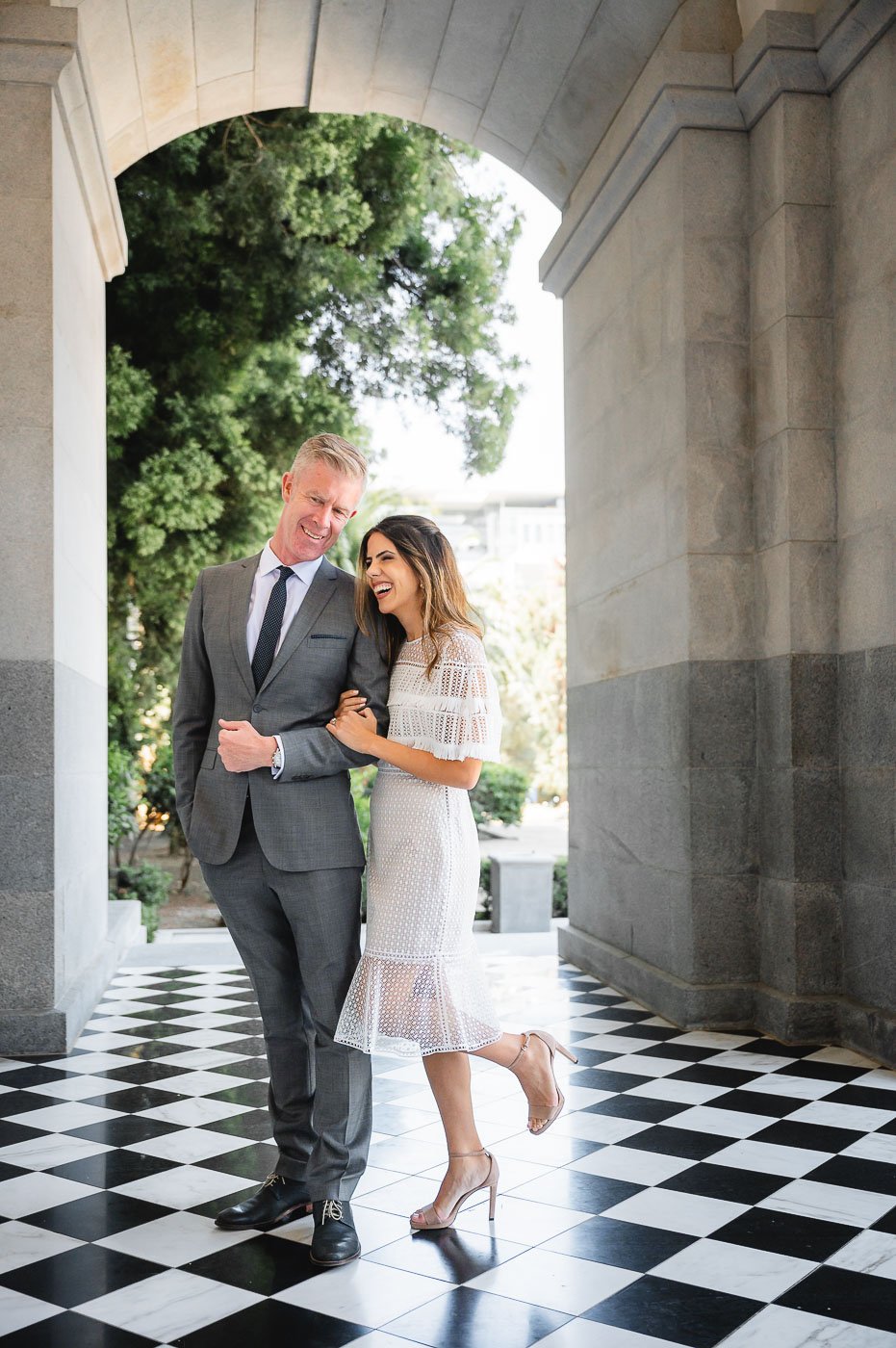 Engagement Photo Locations in Capitol Park - Entrance