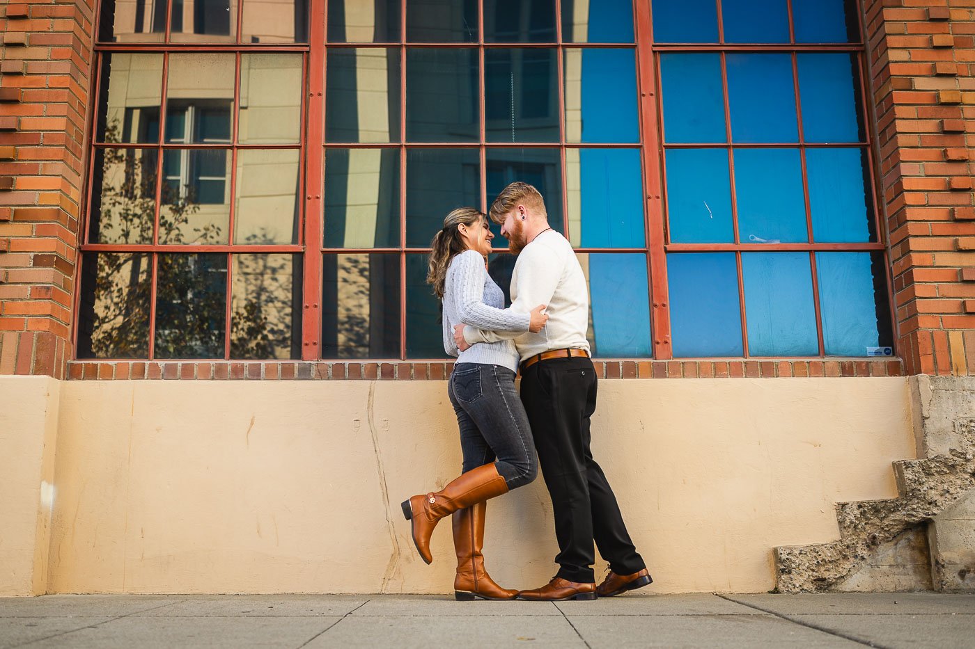Engagement Photo Locations in downtown Sacramento - train station