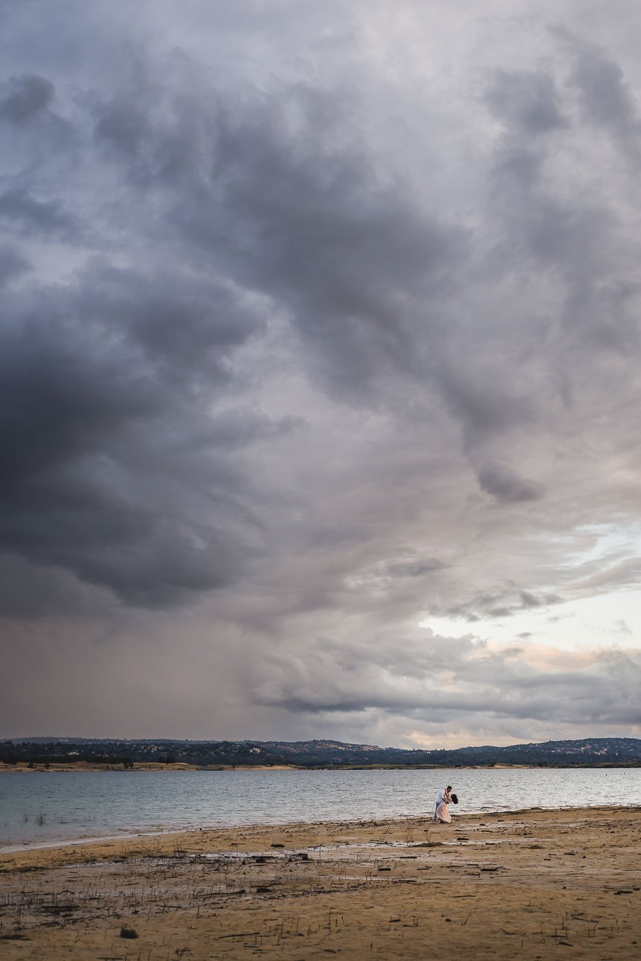 Engagement Photo Locations at Folsom Lake - the beach